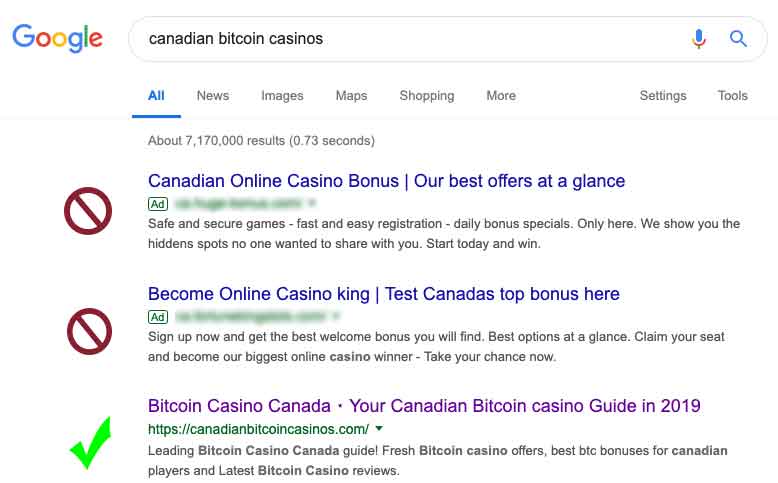 Real bitcoin casino – how to find in google