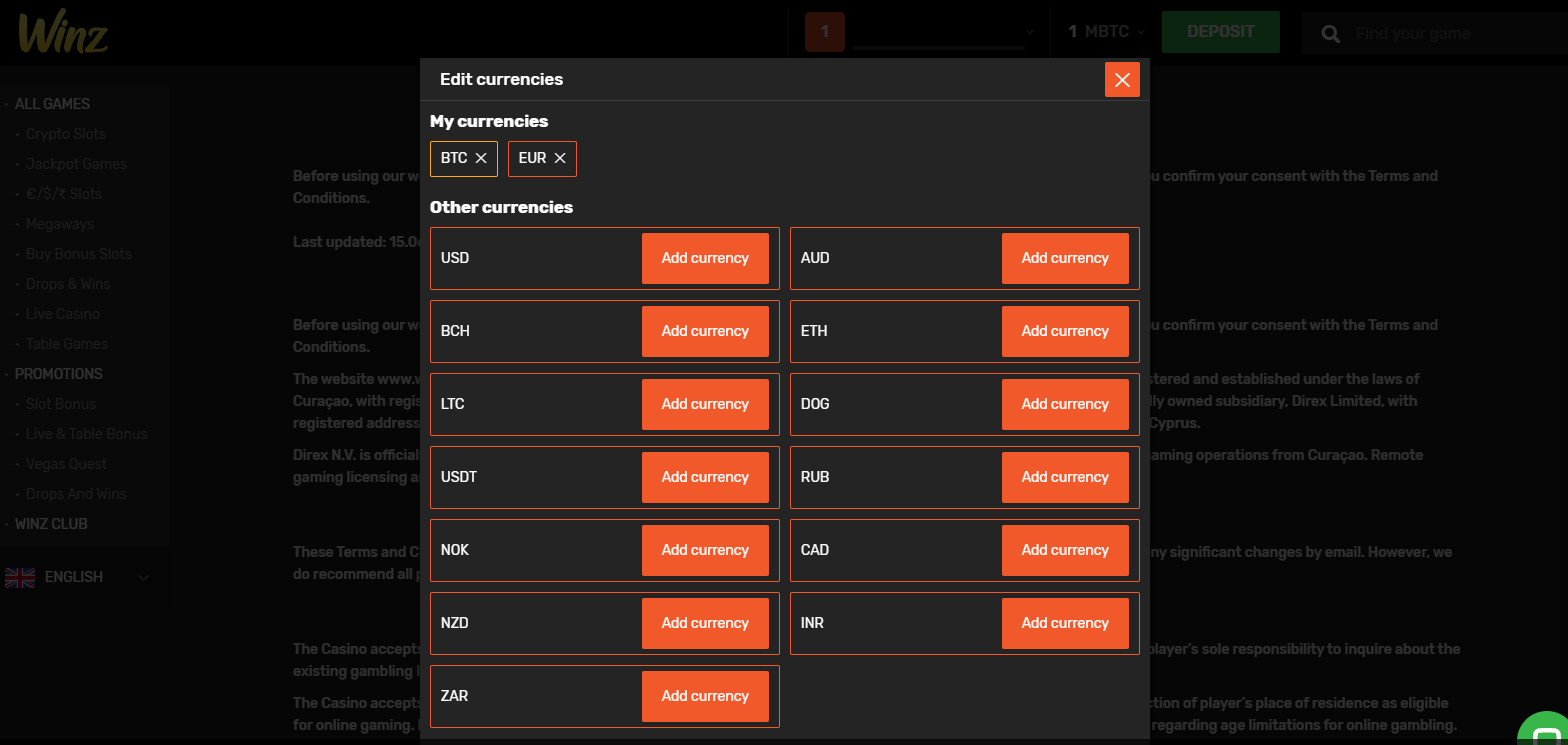 How to deposit with Bitcoins